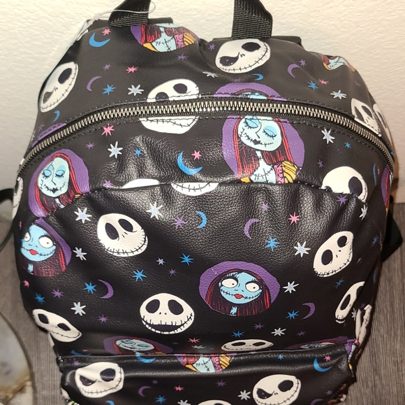 DISNEY TIM BURTON'S THE NIGHTMARE BEFORE CHRISTMAS JACK & SALLY LARGE BACKPACK - Picture 9 of 16